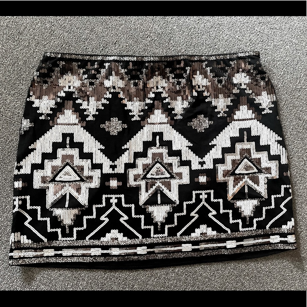 Sequin mini skirt